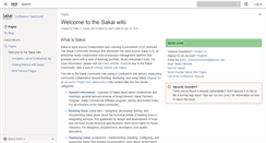 Desktop Screenshot of confluence.sakaiproject.org